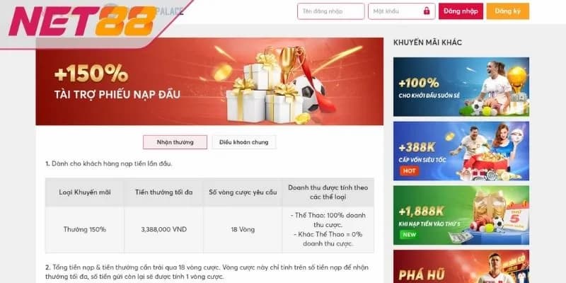 Cách tham gia chính sách ưu đãi tại Net88
